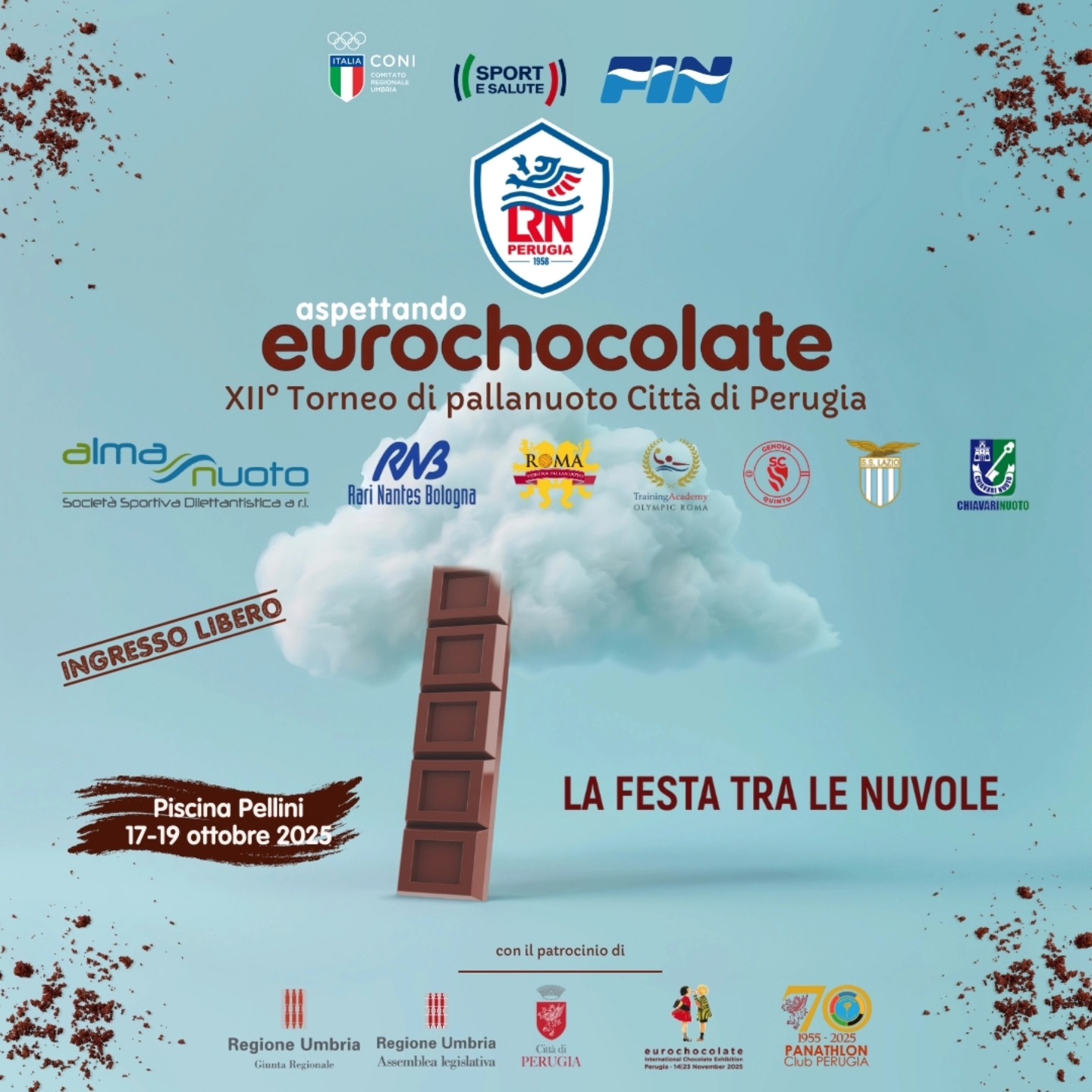 Immagine di Torneo Eurochocolate – Città di Perugia 2025: tre giorni di grande pallanuoto giovanile nel cuore dell’Umbria